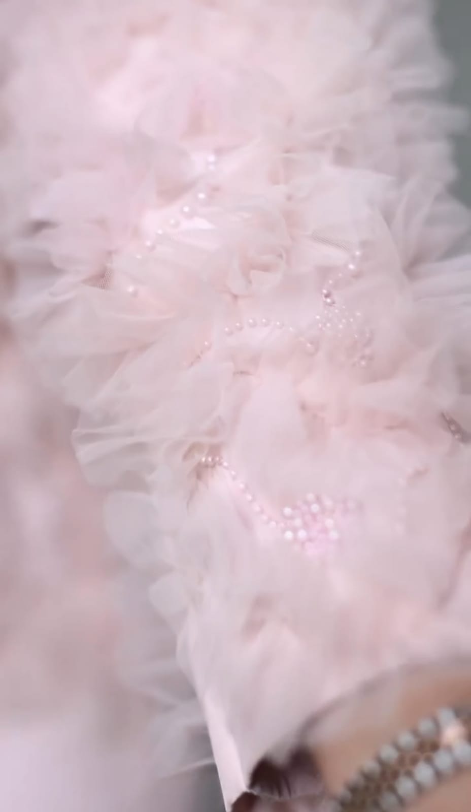 Ruffle & Pearl Hand Embroidered Coord Set
