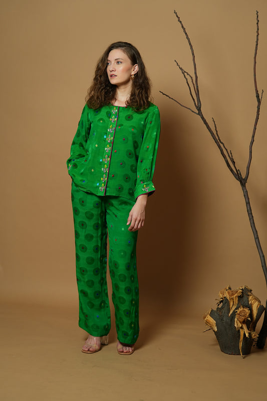 Motif Green Co Ord Set