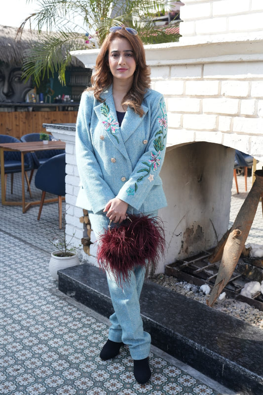 @ Shweta in embroidered tweed coord